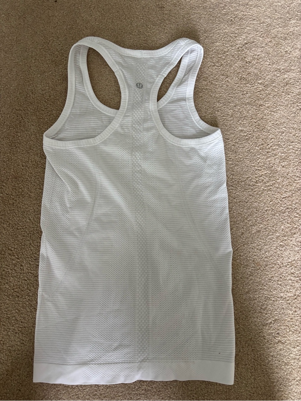Lululemon White Racerback Tank Top - Picture 2 of 3